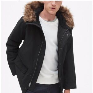 Gap Men’s Black Winter Parka Cold Control Max Snorkel Hooded Coat Size XL‎